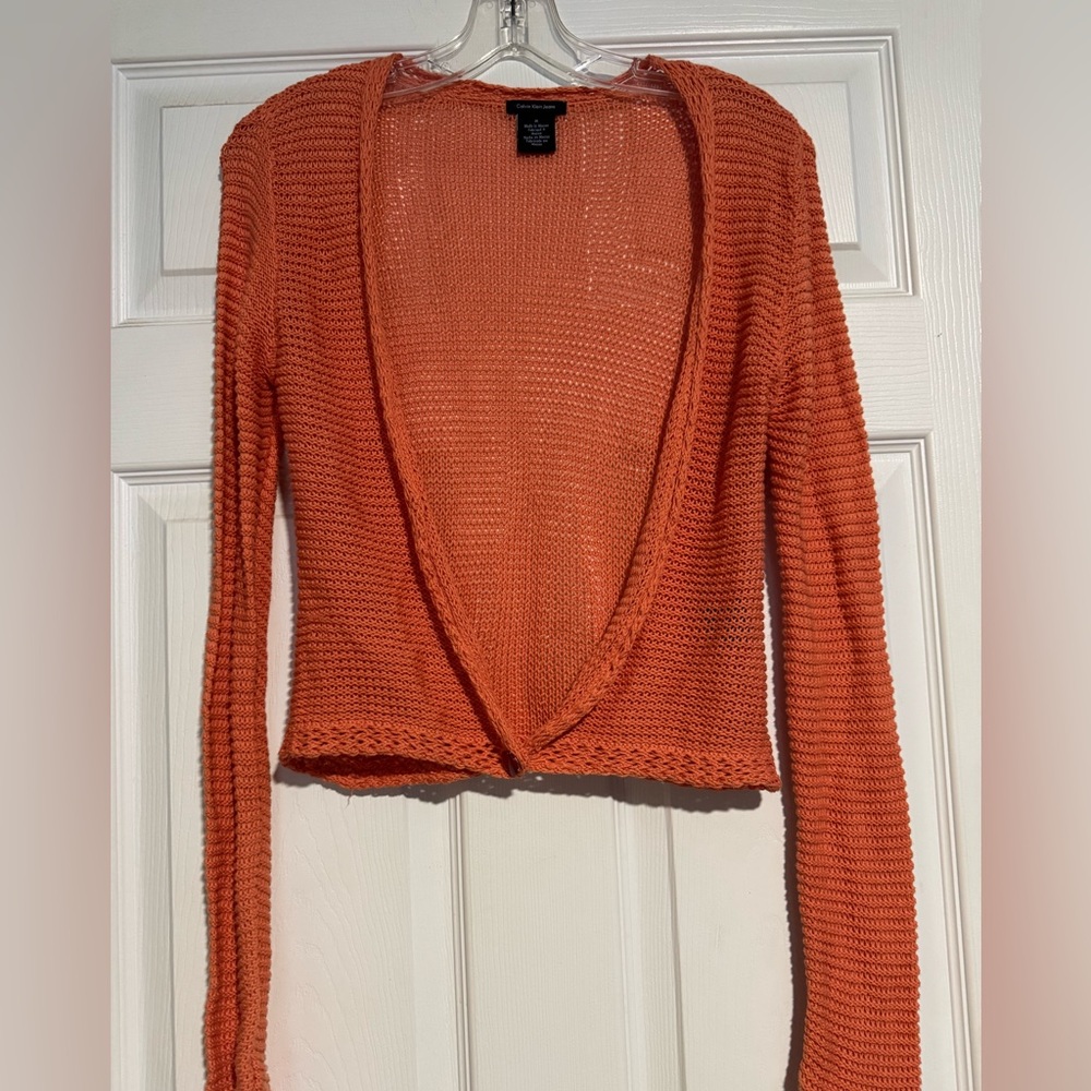 Orange Knit Women's Sweater